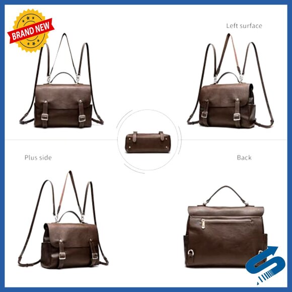 PU Leather Backpack Purse Anti-Theft Convertible Strap Travel Work Casual main image 4